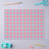 Pepermunt Kerst Blauw Tissuepapier (Craft)