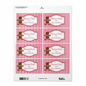 Pepermunt Kerst Kado Etiket Labels (Full Sheet)