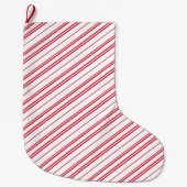 Pepermunt Kerst Kerststok Strepen Grote Kerstsok (Voorkant)