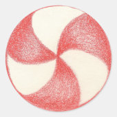 Pepermunt Kerst Snoep Sticker (Voorkant)