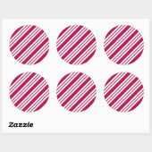 Pepermunt Kerst Snoepstickers Ronde Sticker (Vel)