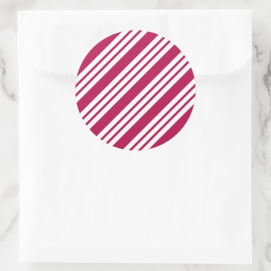 Pepermunt Kerst Snoepstickers Ronde Sticker (Tas)