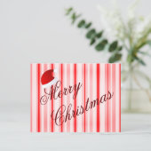 Pepermunt Kerstkaart Briefkaart (Staand voorkant)