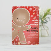 Pepermunt Kerstman Kerstverjaardagsfeest Kaart (Staand voorkant)