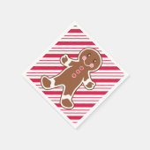 Pepermunt Kerstman servetten (Hoek)