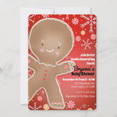 Pepermunt Kerstmannetje Kerst Baby Shower Kaart (Voorkant)