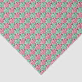 Pepermunt kerstpatroon tissuepapier (Detail)