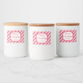 Pepermunt Kerstpot Voedsel Stickers Labels (Flessen)
