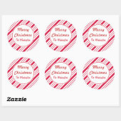 Pepermunt Kerststickers Ronde Sticker (Vel)