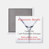 Pepermunt Martini Magneet (Voorkant / Achterkant)