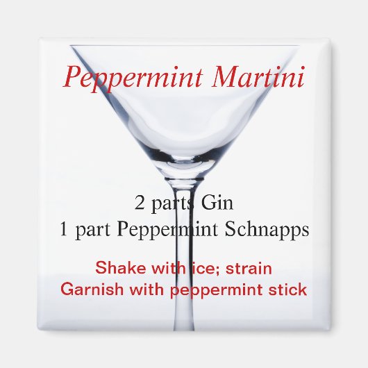 Pepermunt Martini Magneet (Voorkant)