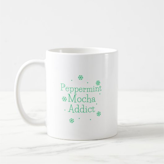 Pepermunt Mocha Addict (Mint) Koffiemok (Links)