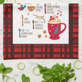 Pepermunt Mocha Recept Feestelijke Kerst Custom Theedoek (Gevouwen)