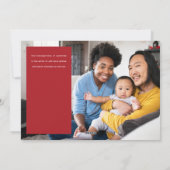 Pepermunt Mocha Warme Wensen Familie Feestdagenkaart (Achterkant)