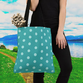 Pepermunt Polka Stip Grote Schoudertas Tote Bag