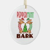 Pepermunt Schors Leuke Kerstmis Dachshund Doxie Keramisch Ornament (Rechts)