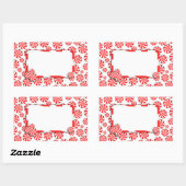 Pepermunt Snoep achtergrond w / verwijderbaar Labe Rechthoekige Sticker (Vel)