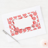 Pepermunt Snoep achtergrond w / verwijderbaar Labe Rechthoekige Sticker (Envelop)