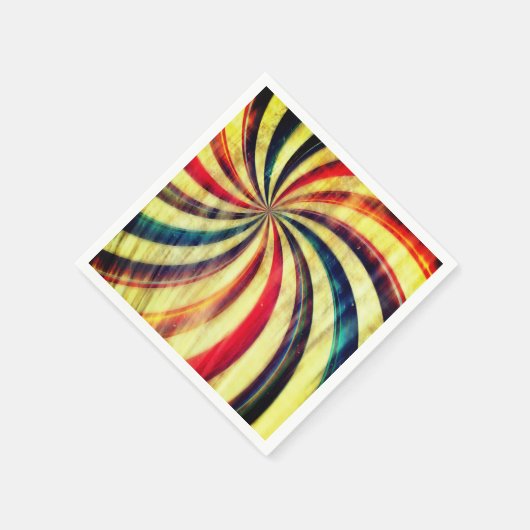  pepermunt snoep gestreept werveling rood blauw servet (Hoek)