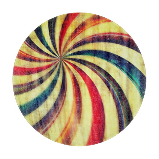 pepermunt snoep gestreepte carnavalstent snijplank (Voorkant)