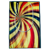 pepermunt snoep gestreepte wervelende carnaval medium cadeauzakje (Voorkant)