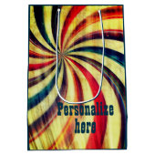 pepermunt snoep gestreepte wervelende carnaval medium cadeauzakje (Achterkant)