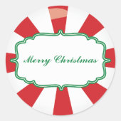 Pepermunt Snoep Gift sticker (Voorkant)