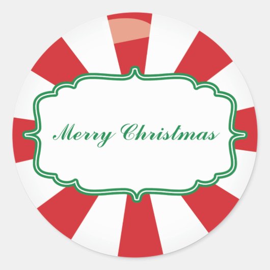 Pepermunt Snoep Gift sticker (Voorkant)