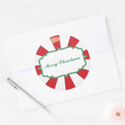 Pepermunt Snoep Gift sticker (Envelop)