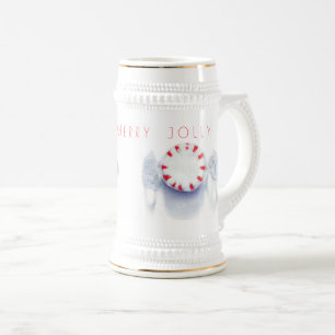 PEPERMUNT SNOEP "HAPPY MERRY JOLLY" Stein Bierpul