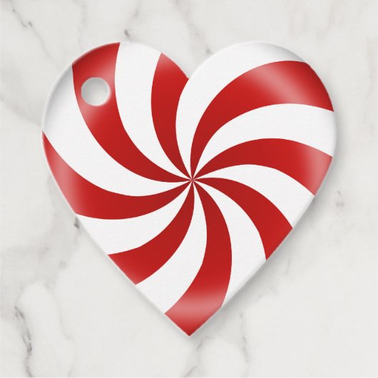 Pepermunt Snoep Hart Bedankjes Labels (Voorkant)