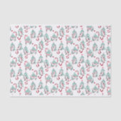 Pepermunt Snoep Katten en kerstbomen Tissuepapier (Voorkant)