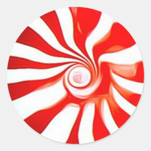 Pepermunt Snoep Kerst stickers