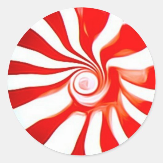 Pepermunt Snoep Kerst stickers (Voorkant)