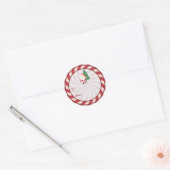 Pepermunt snoep kerstcadeau label Sticker (Envelop)