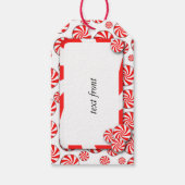 Pepermunt Snoep Kerstmis Cadeaulabel (Voorkant)