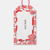 Pepermunt Snoep Kerstmis Cadeaulabel (Achterkant)