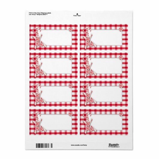 Pepermunt Snoep Label (Full Sheet)