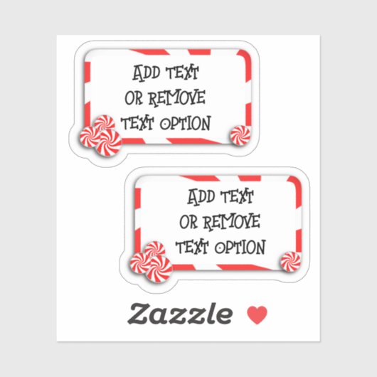 Pepermunt Snoep Label Kerst (Vel)