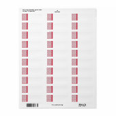 Pepermunt Snoep Rood en Blauw Vakantie Etiket (Full Sheet)