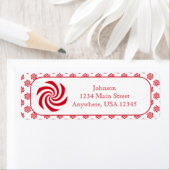 Pepermunt Snoep Swirl Kerstvakantie Etiket (Insitu)