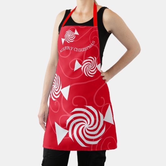 Pepermunt snoep wervelt kerstkoken bakken schort (Insitu)