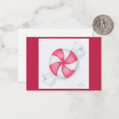 Pepermunt snoepgoed notitiekaartje (Voorkant / Achterkant in situ)