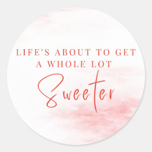 Pepermunt Snoepgunst Tag   Zoete Vakantie Baby Ronde Sticker