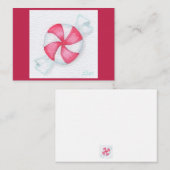 Pepermunt snoepje notitiekaartje (Voorkant / Achterkant)