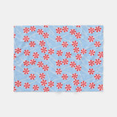 Pepermunt Snoepmuntjes Kerst Fleece Deken (Voorkant (Horizontaal))