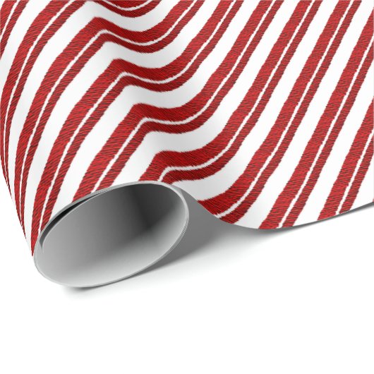 Pepermunt Stick Candy Cane Gestreepte Gift Wrap Cadeaupapier (Rol Hoek)