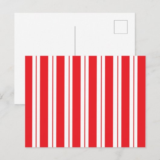 Pepermunt strepen Kerstmis Candy Cane Briefkaart (Voorkant / Achterkant)