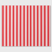Pepermunt strepen Kerstmis Candy Cane Cadeaupapier (Vlak)