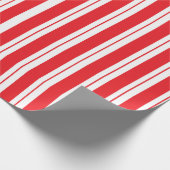 Pepermunt strepen Kerstmis Candy Cane Cadeaupapier (Hoek)
